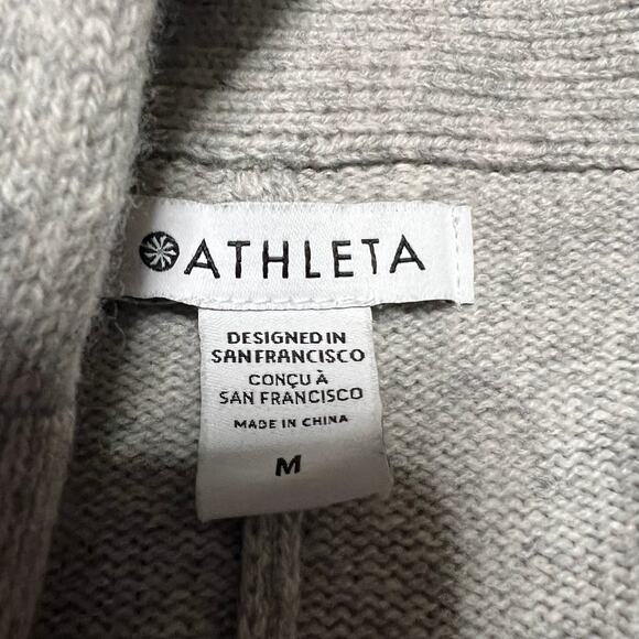 ATHLETA Spirit Wool Cashmere Wrap Cardigan Sweater Womens Gray Medium - Picture 6 of 9